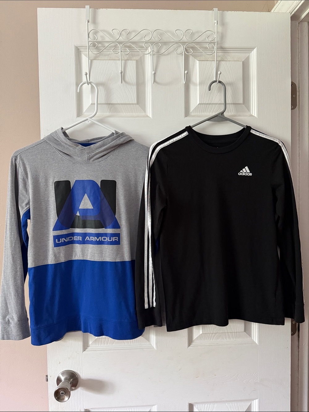 Under Armour Boys Hooded Long Sleeve Tee & Adidas Long Sleeved Tee